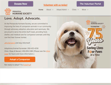 Tablet Screenshot of pensacolahumane.org
